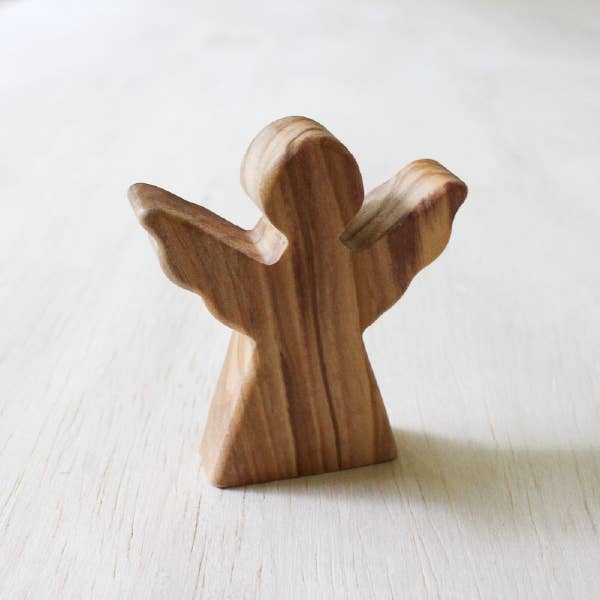 Olive Wood Standing Angels