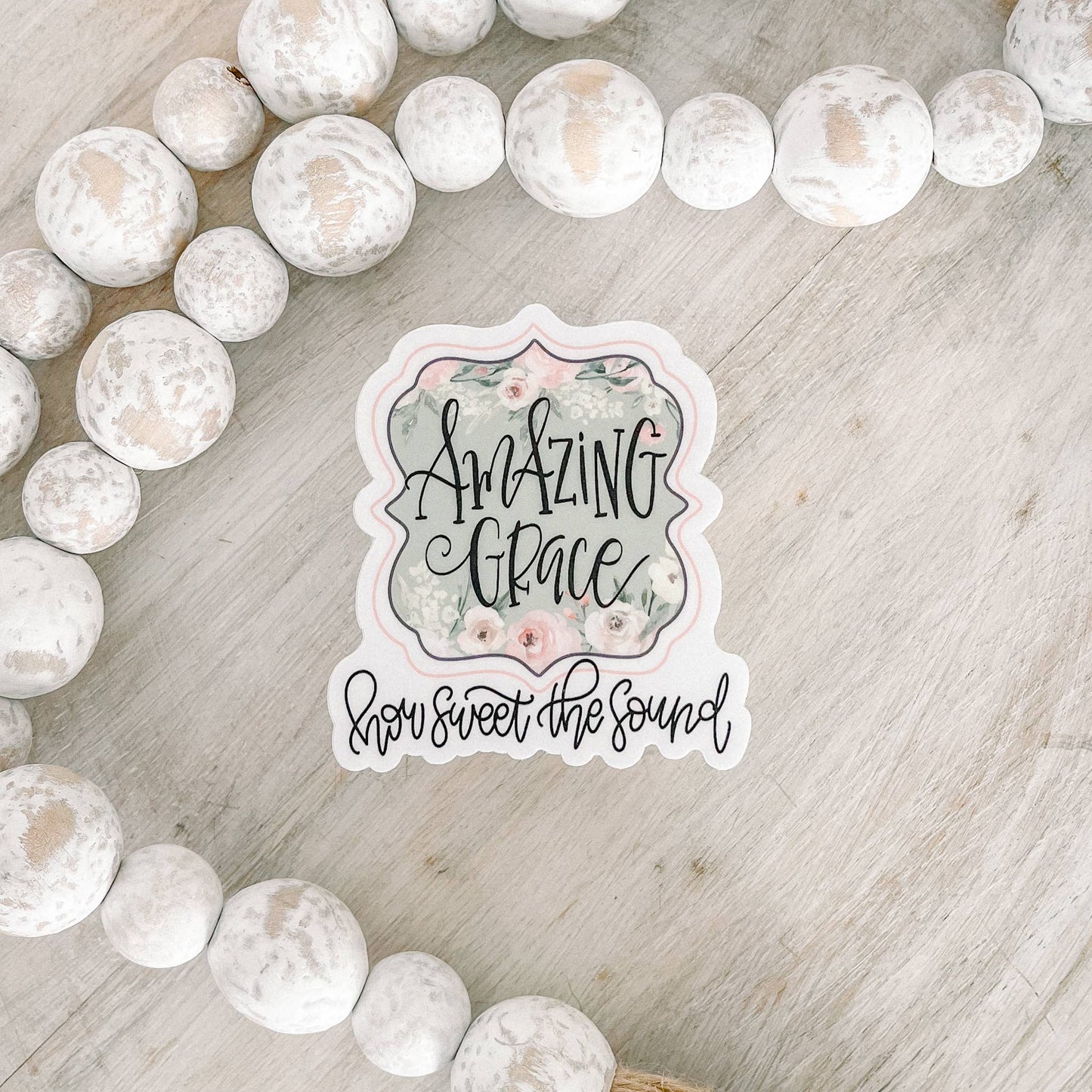 Amazing Grace Vinyl, Sticker, 3x3 in.