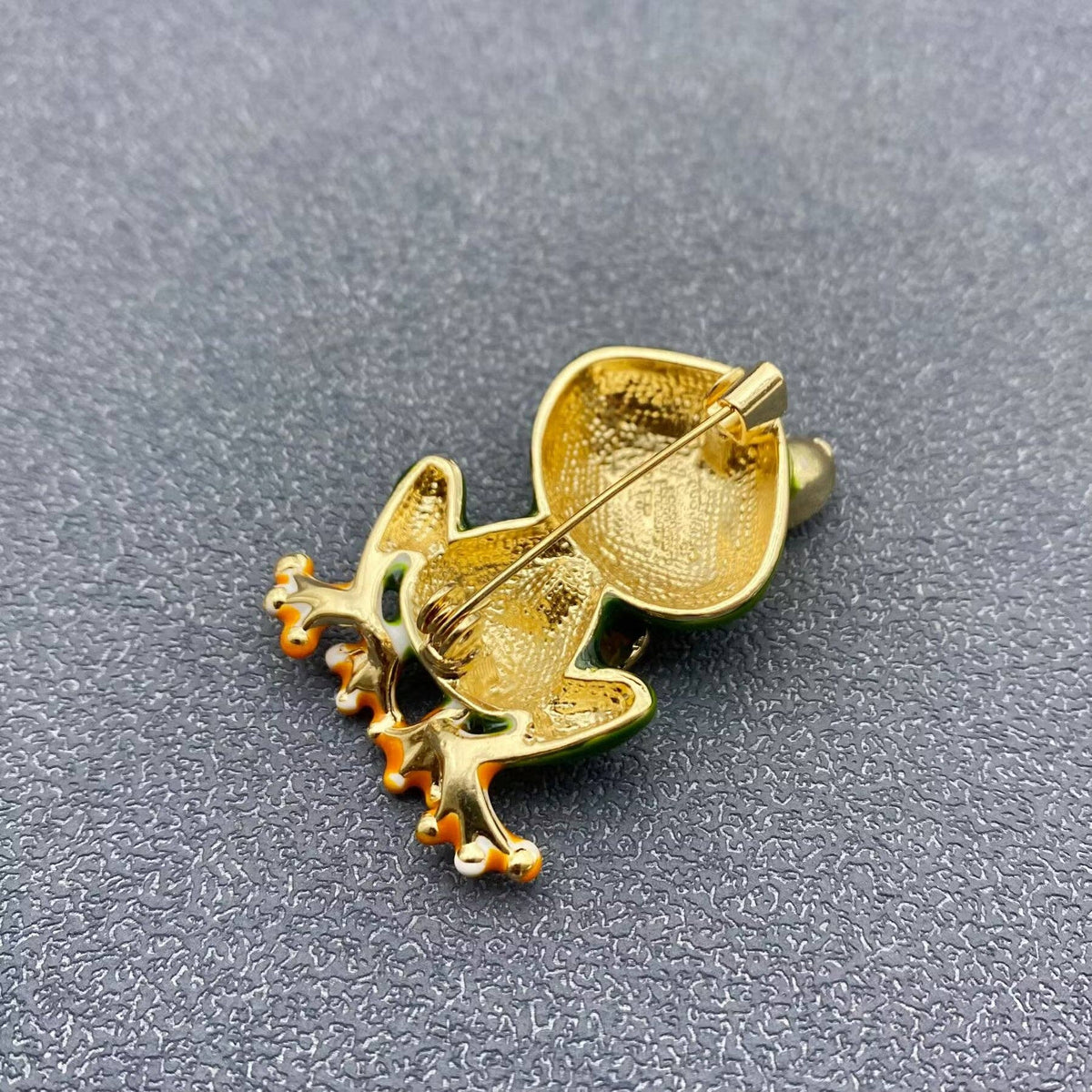 Enamel Frog Brooch