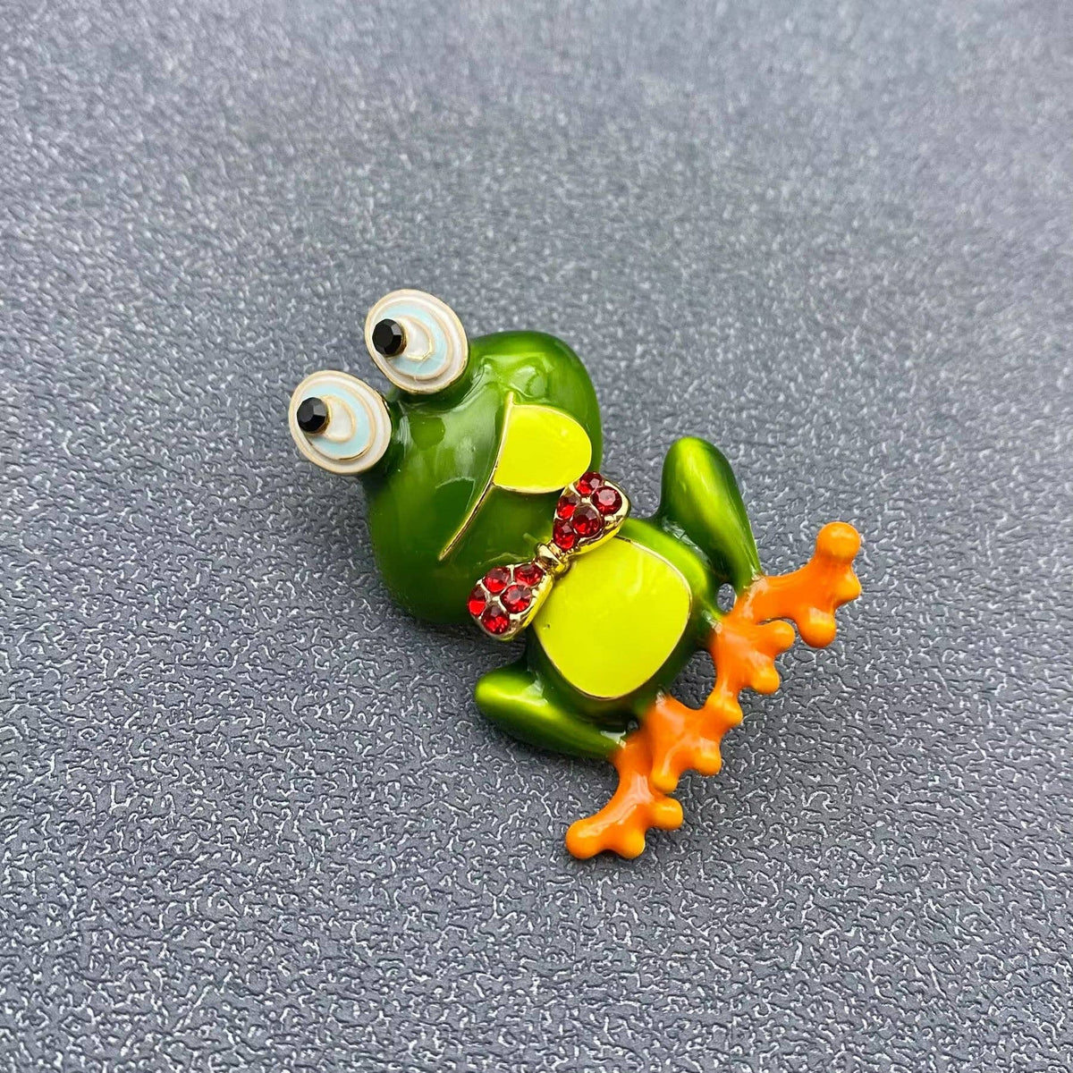 Enamel Frog Brooch