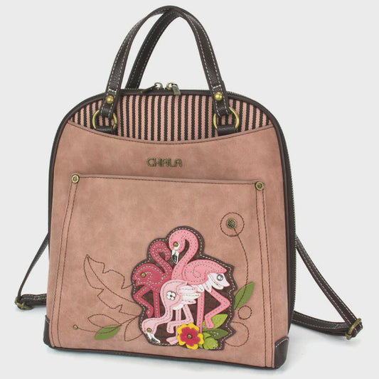 CHALA Convertible Backpack Purse - Flamingo