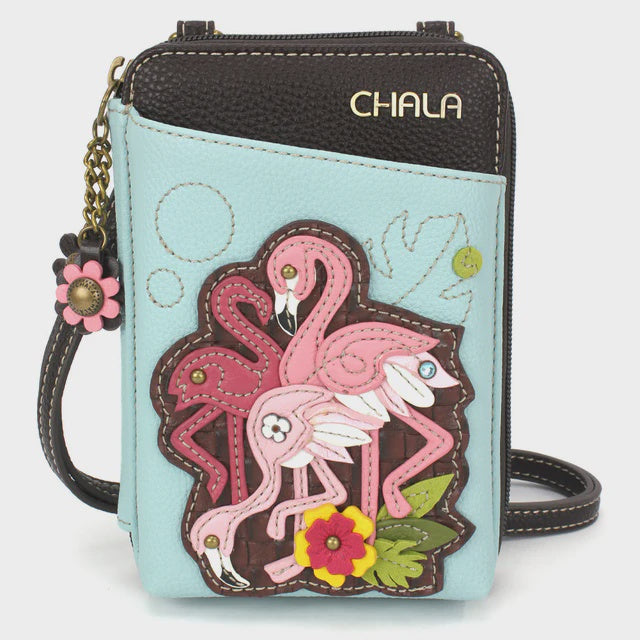 CHALA Crossbody Cell Phone Case Wallet - Flamingo