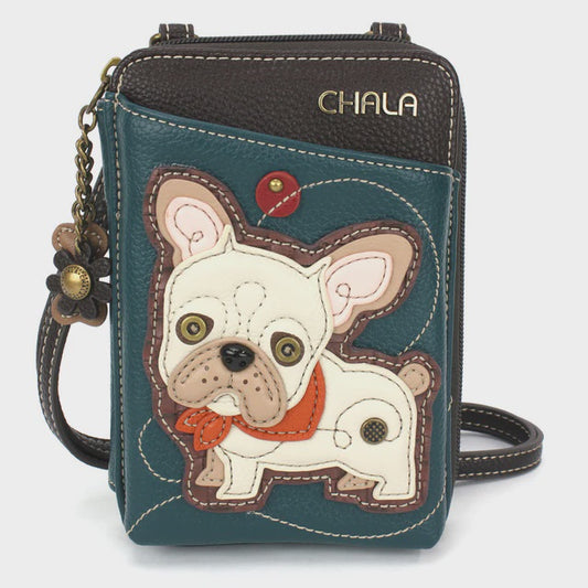 CHALA Crossbody Cell Phone Case Wallet - French Bulldog
