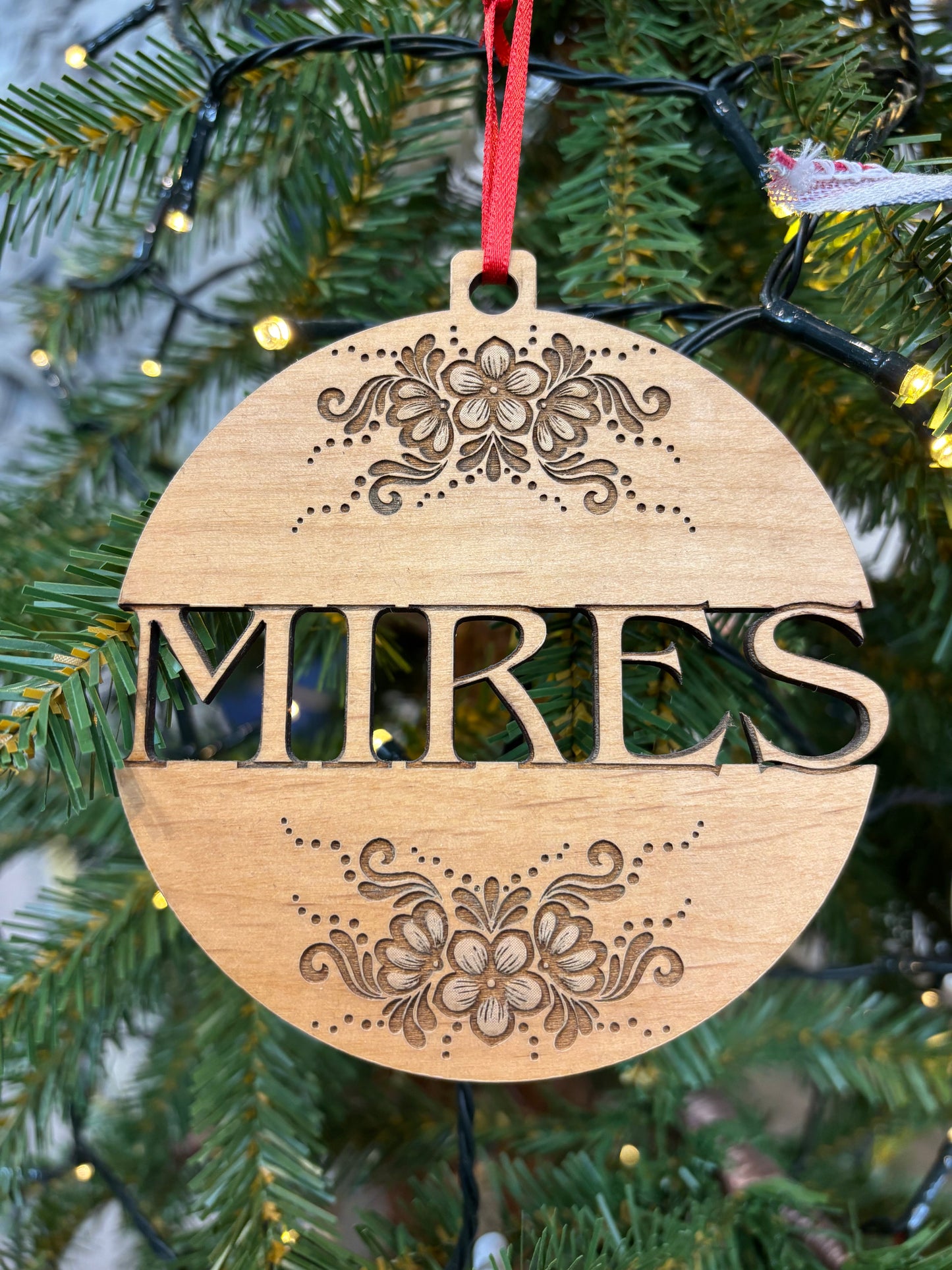 Personalized Anniversary Christmas Ornament