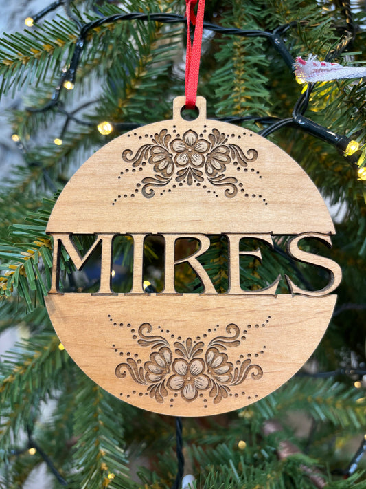 Personalized Anniversary Christmas Ornament