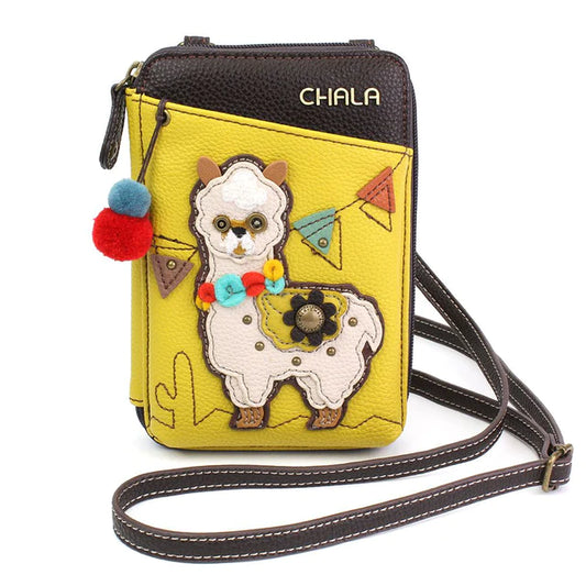 CHALA Crossbody Cell Phone Case Wallet - Llama