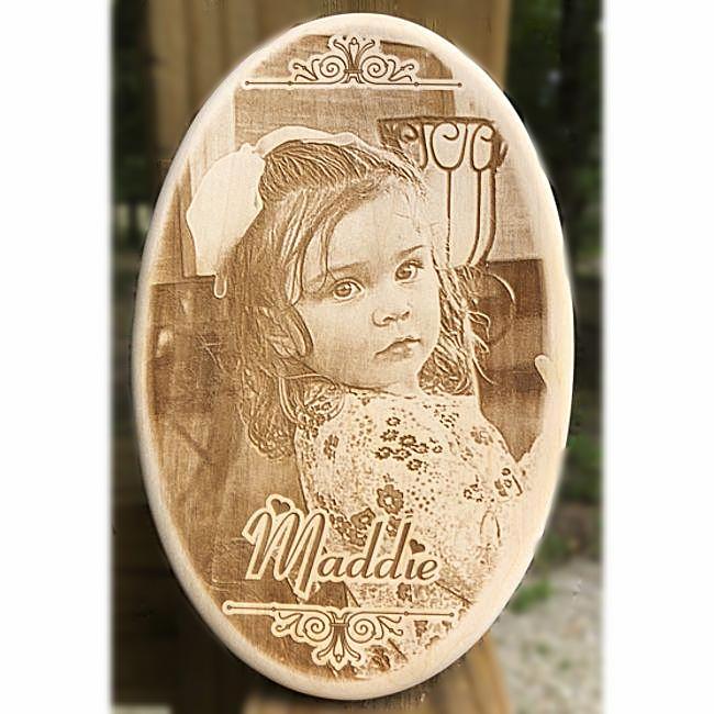 Engraved Wooden Oval Photo Plaques with your favorite picture! Custom Made for you by Enchanted Memories, Custom Engraving & Unique Gifts