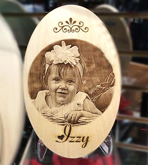 Engraved Wooden Oval Photo Plaques with your favorite picture! Custom Made for you by Enchanted Memories, Custom Engraving & Unique Gifts