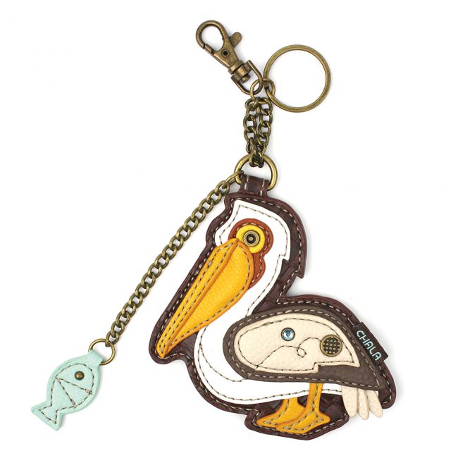 CHALA Pelican Key Fob, Coin Purse, Purse Charm - Enchanted Memories, Custom Engraving & Unique Gifts