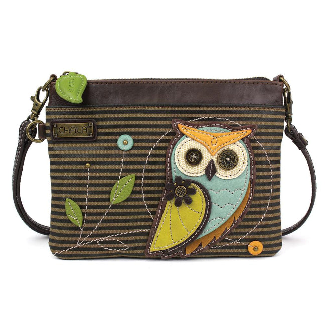 CHALA Mini Crossbody Owl Striped - Enchanted Memories, Custom Engraving & Unique Gifts