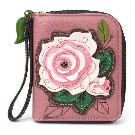 CHALA Pink Rose Wallet - Enchanted Memories, Custom Engraving & Unique Gifts