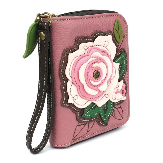 CHALA Pink Rose Wallet - Enchanted Memories, Custom Engraving & Unique Gifts