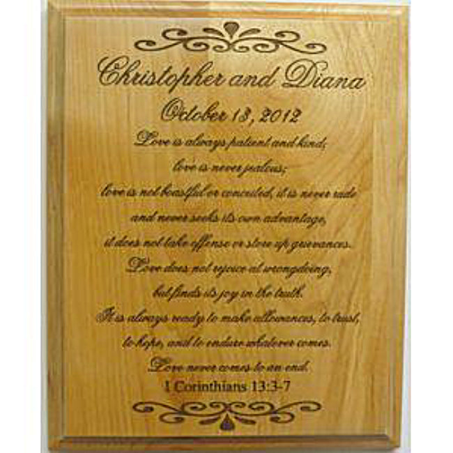 Personalized Wedding Plaque - Enchanted Memories, Custom Engraving & Unique Gifts