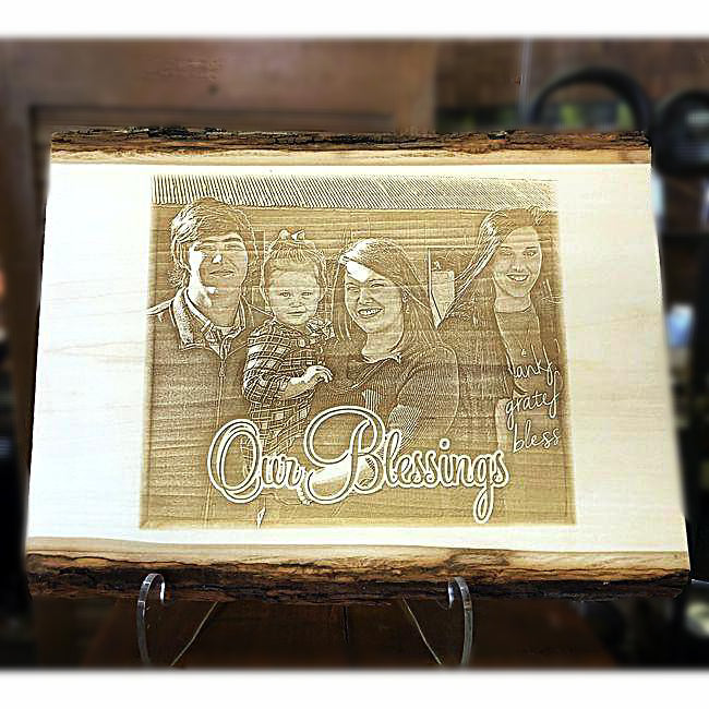 Custom engraved family photo plaque etched with your favorite picture.  One of a kind unique gifts for family.  - Enchanted Memories, Custom Engraving & Unique Gifts