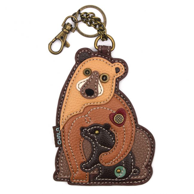 CHALA Two Bears Key Fob, Coin Purse, Purse Charm - Enchanted Memories, Custom Engraving & Unique Gifts