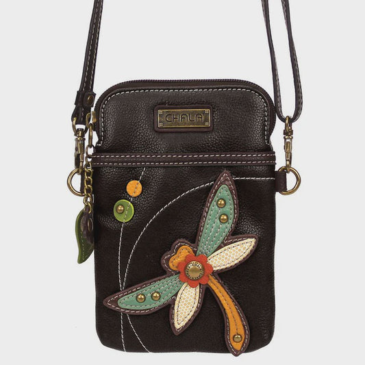 CHALA Crossbody Cellphone Case - Dragonfly Black