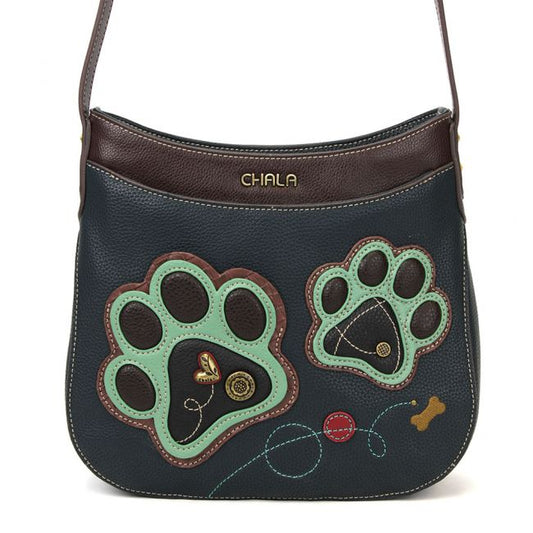 CHALA Paw Print Crescent Crossbody - Enchanted Memories, Custom Engraving & Unique Gifts