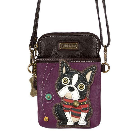 CHALA Boston Terrier Cell Phone Crossbody Handbag | Enchanted Memories