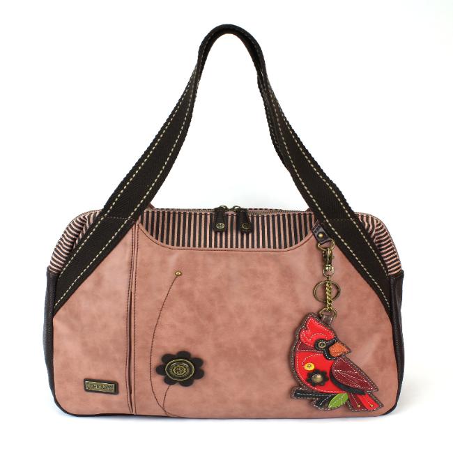 CHALA Bowling Bag Dusty Rose Cardinal Handbag Purse