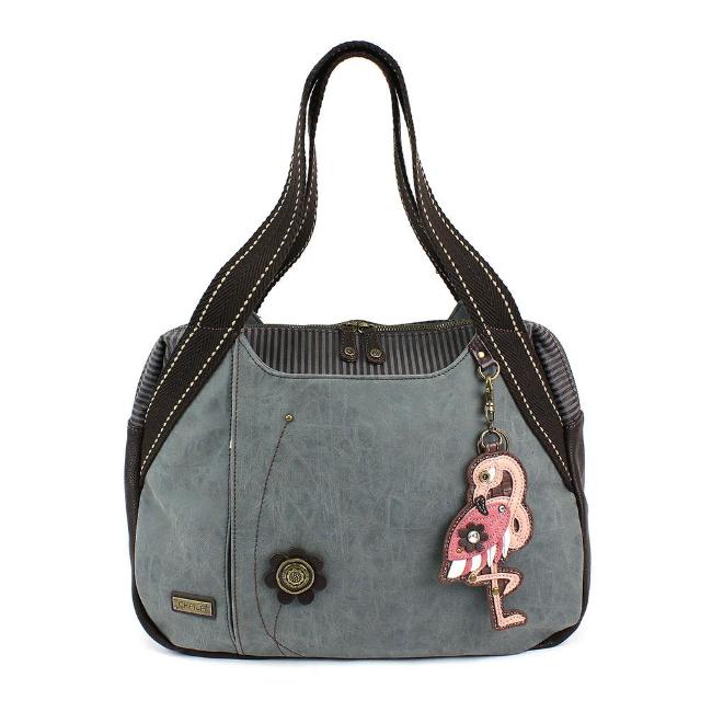 CHALA Bowling Bag Flamingo Indigo Blue Animal Themed Handbag Purse