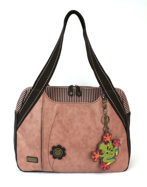 CHALA Bowling Bag Frog Handbag Dusty Rose Animal Themed Purse