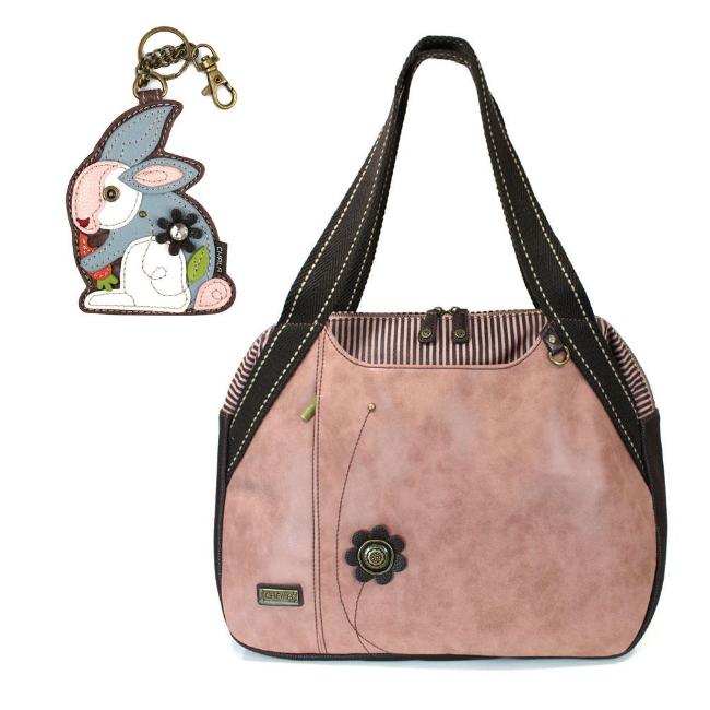 CHALA Bowling Bag Rabbit Handbag Dusty Rose Animal Lovers Purse