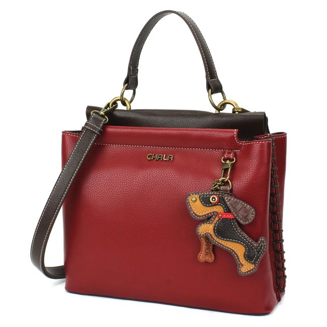 CHALA Charming Satchel Dachshund Lovers Handbag perfect purse for Dachshund lovers