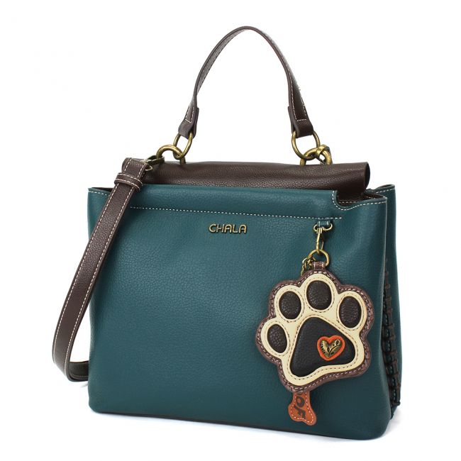 CHALA Charming Satchel Dog Paw Print Handbag perfect dog lovers purse paw print 