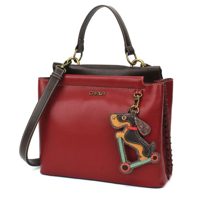 CHALA Charming Satchel Dachshund Lovers Handbag perfect purse for Dachshund lovers