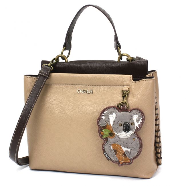 CHALA Charming Satchel Purse with Koala is the perfect gift for bear lovers. The most adorable animal themed handbag you'll ever own!