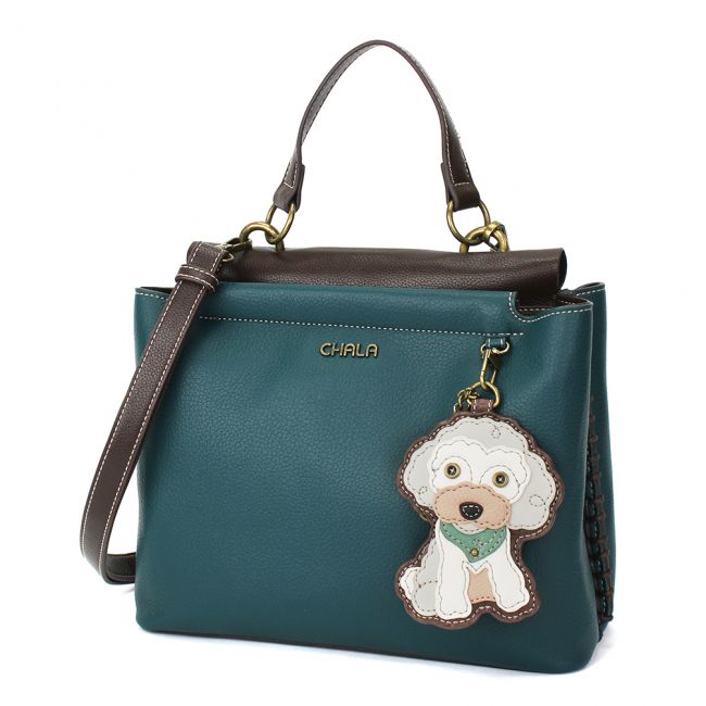 CHALA Charming Satchel Poodle in Burgundy is the perfect gift for poodle lovers or any dog lover