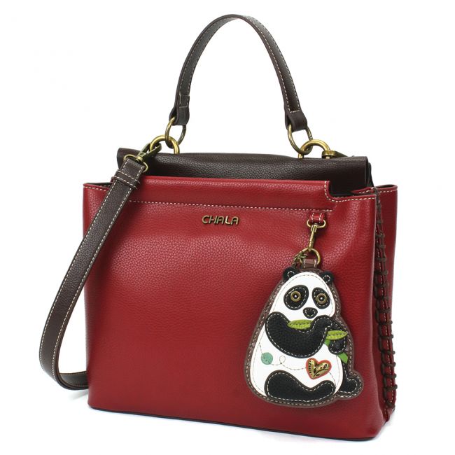 CHALA Charming Satchel Purse with Panda is the perfect handbag for panda lovers and the most adorable animal themed purse you'll ever own.