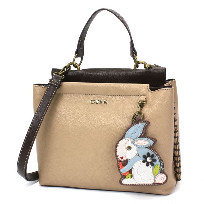 CHALA Charming Satchel Purse with Rabbit is the most adorable animal themed purse you will ever own. Perfect for rabbit and hangbag lovers!