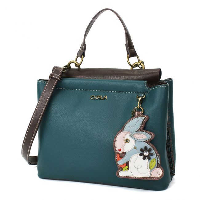 CHALA Charming Satchel Purse with Rabbit is the most adorable animal themed purse you will ever own. Perfect for rabbit and hangbag lovers!