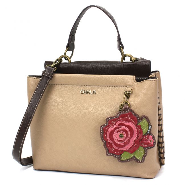 CHALA Charming Satchel Red Rose Purse is adorable with this beautiful red purse charm. Perfect gift for rose lovers!