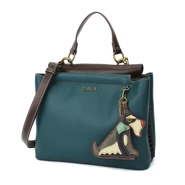 CHALA Charming Satchel Schnauzer Handbag dog lovers purse for animal lovers