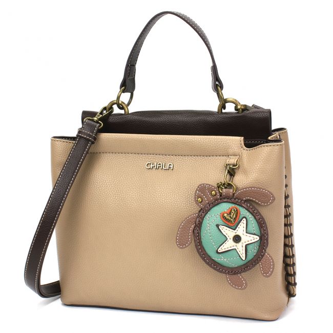 CHALA-Sea Turtle Charming Satchel Purse is the perfect handbag for all lovers of turtles, our oceans, and our seas. 