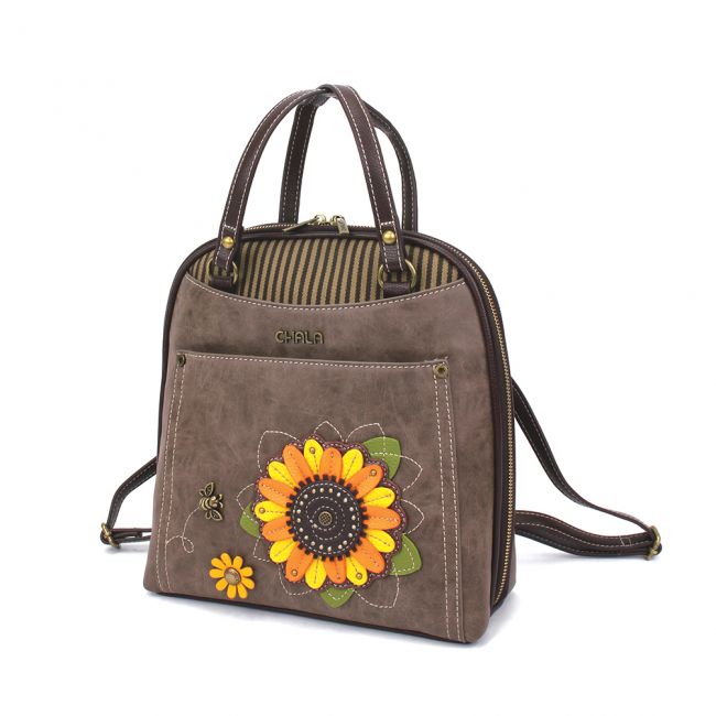 CHALA Convertible Backpack Purse Sunflower is a purse lovers dream. Show your personality with a sunflower backpack! 