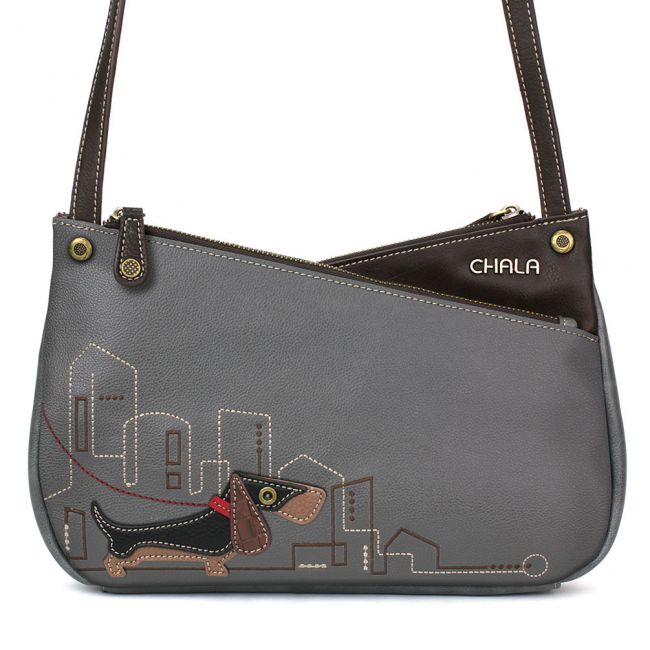 CHALA Criss Cross Doxie Handbag Purse with Weiner Dog | Enchanted Memories