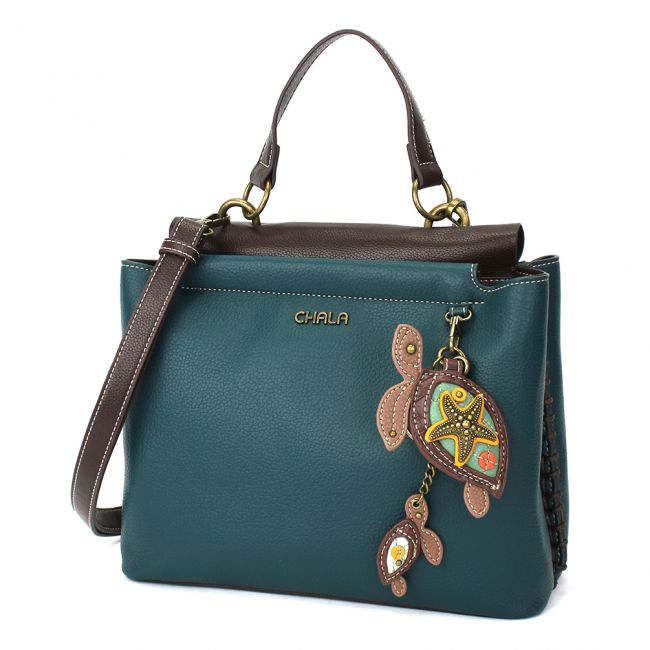 CHALA Turtles Handbag Charming Satchel with Mom and Baby Turtle . Animal Themed Chala purses are perfect for any sea turtle lover you know!