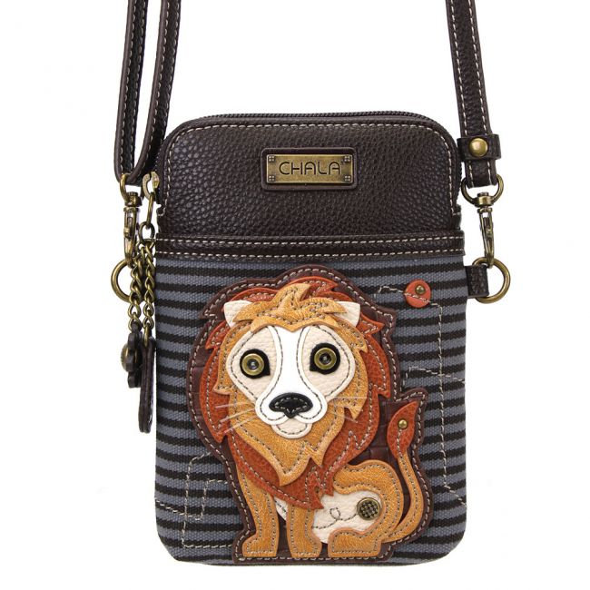 Chala Safari Bear Canvas Crossbody Phone Purse - Adjustable Strap, Fits IPhone & Samsung