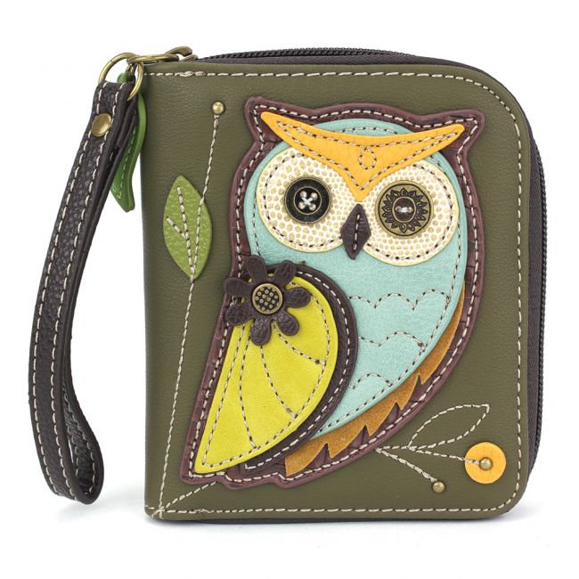 CHALA Owl Zip Around Wallet - The cutest wallet you'll ever own. Perfect for owl, animal and nature lovers.