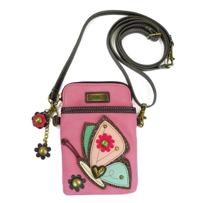 CHALA Pink Butterfly Cellphone Crossbody Shoulderbag | Enchanted Memories