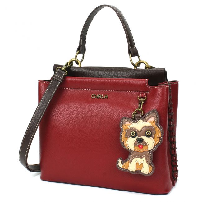 CHALA Yorkie Charming Satchel Handbag the perfect gift for Yorkshire Terrier Lovers or any dog lovers