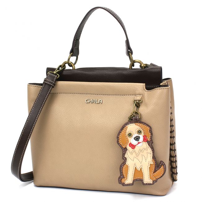 CHALA Charming Satchel Golden Retriever Handbag 