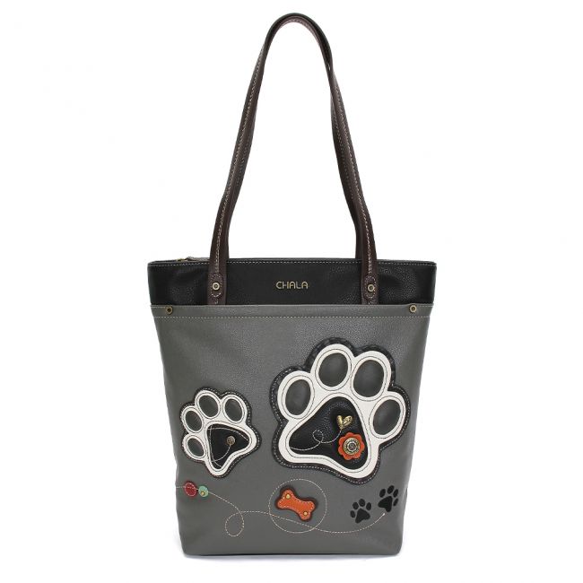 Chala Deluxe Everyday Tote Bag with Paw Prints is the cutest tote bag you'll ever own! Buy one of these adorable shoulder bags for yourself, a friend or family member. They are going to love their new dog lovers paw print purse.
