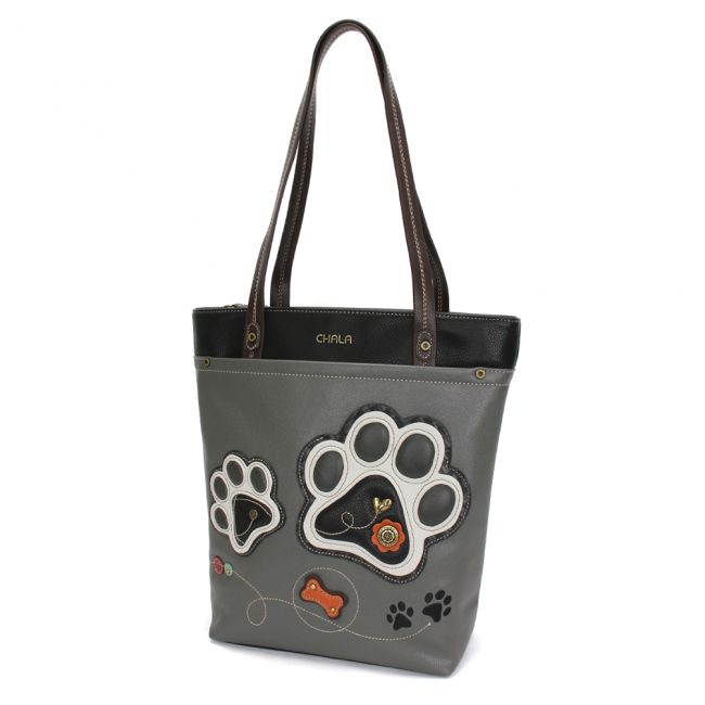 Chala Deluxe Everyday Tote Bag with Paw Prints is the cutest tote bag you'll ever own! Buy one of these adorable shoulder bags for yourself, a friend or family member. They are going to love their new dog lovers paw print purse.