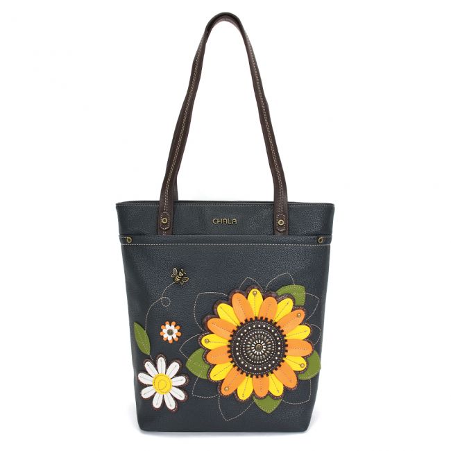 Chala Deluxe Everyday Tote with Sunflower is the cutest tote bag you'll ever own. Get one of these adore shoulder bags for yourself, or purchase this unique handbag for a friend or family member. You're going to love it! 