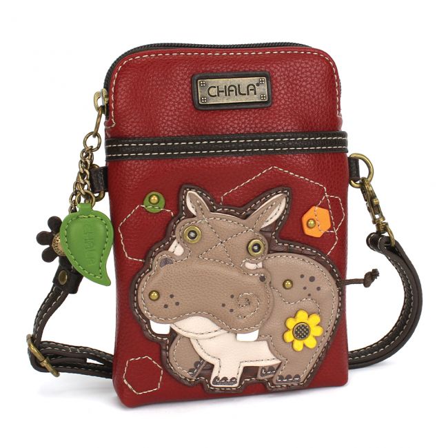 Chala Hippo Cellphone Crossbody Case - the most adorable cellphone case you will ever own. Perfect for Hippo lovers!