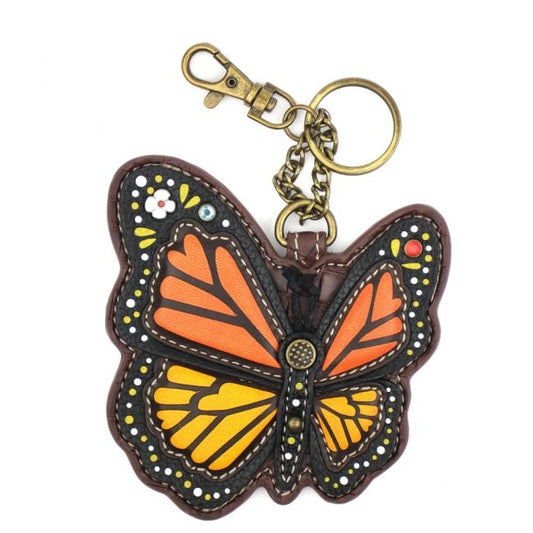 CHALA Monarch Butterfly Keyfob, Purse Charm